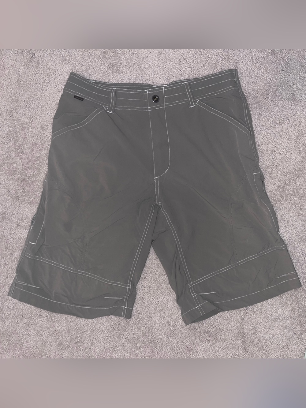 Kuhl 7 Pocket Athletic Hiking Shorts Contrast Stitching Nylon Breathable Vented